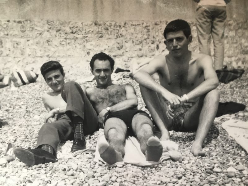 Human Connection - Stan with his friends on Hove beach in the 60s